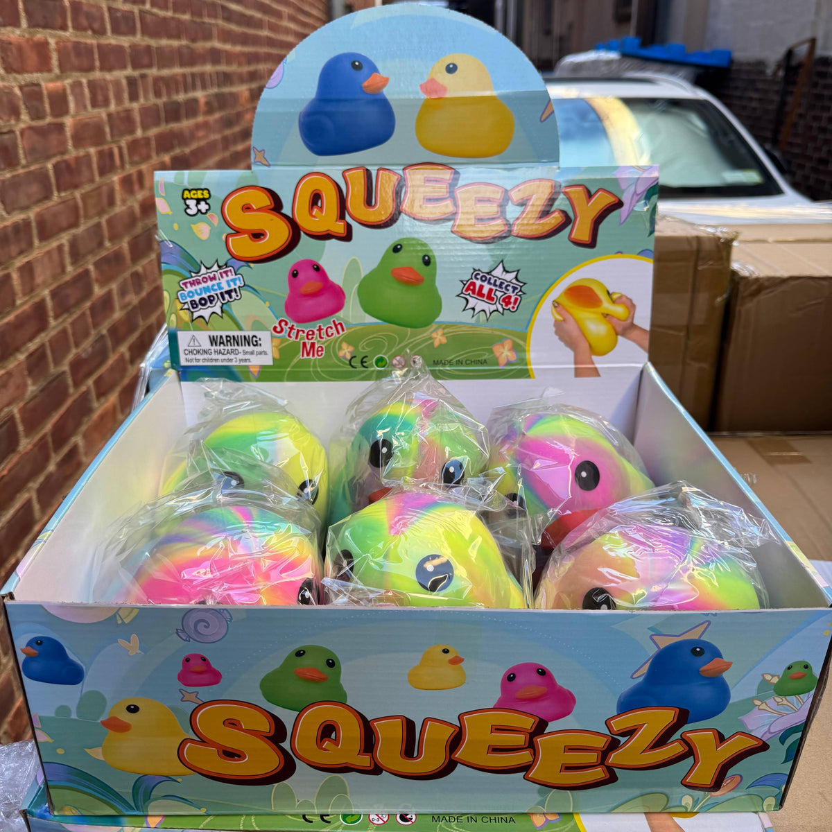 Jumbo Tie-Dye Rubber Duck Squishy