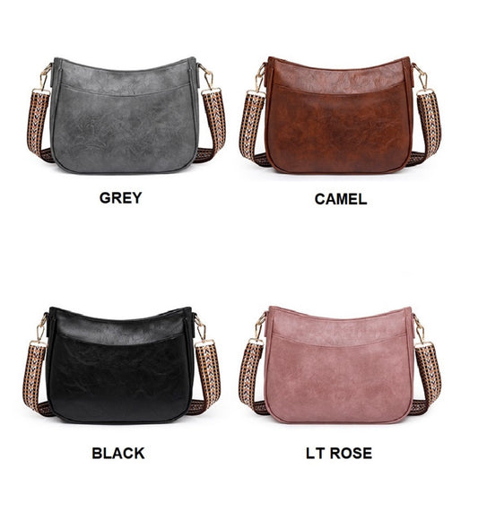 Vegan Leather Messenger Bag