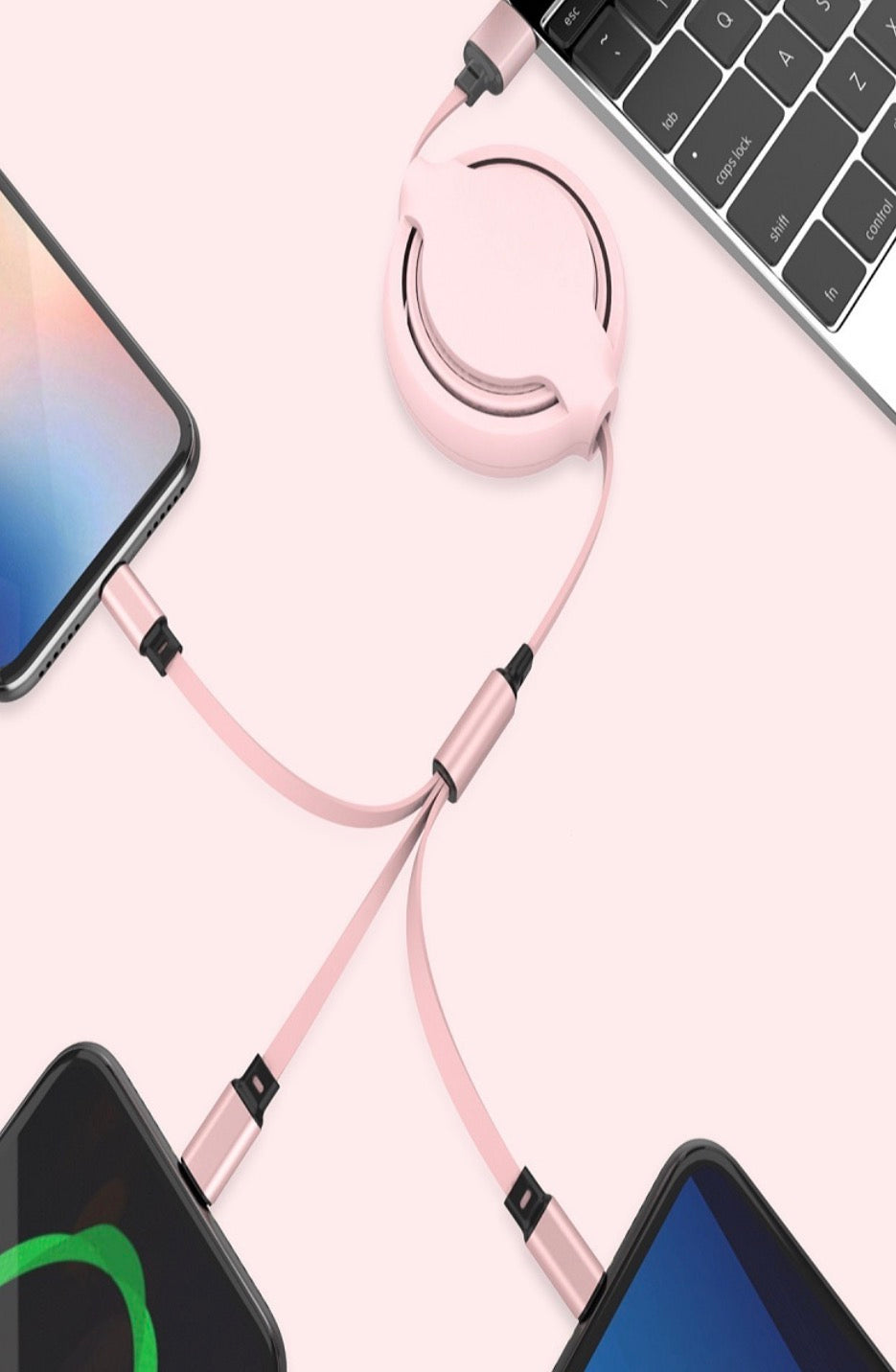 Retractable 3-in-1 Fast charging cable