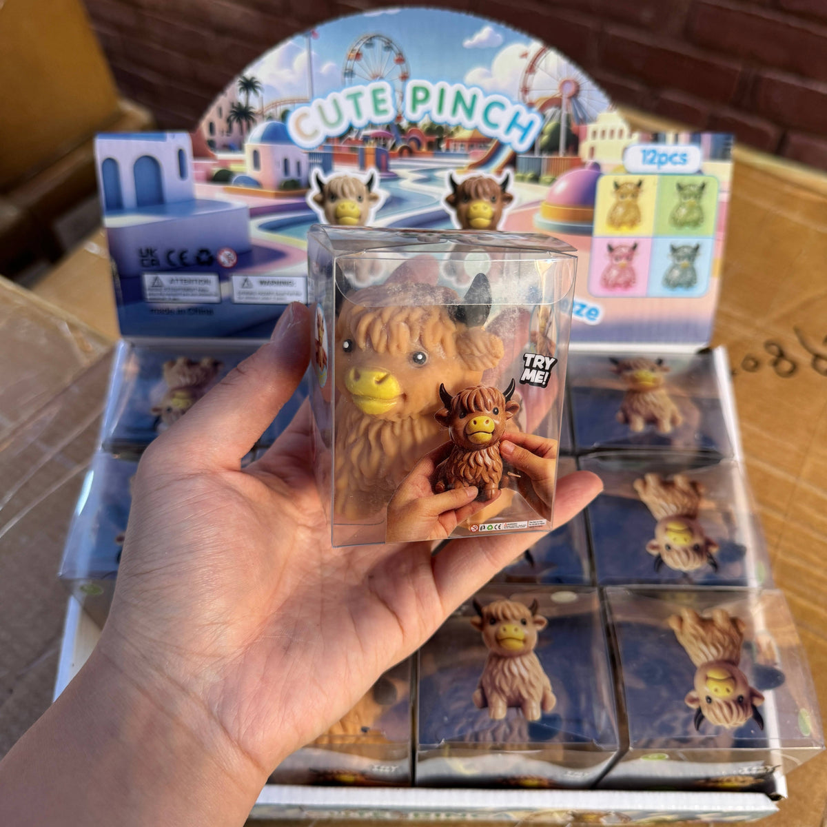 Crunchy Highland Cow Squishy 12/pk | A062