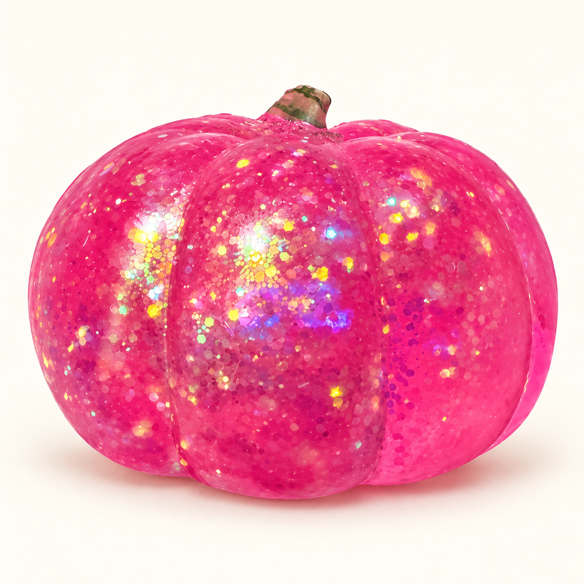 Pink Glitter Pumpkin Squishy