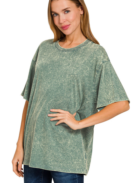 Zenana Acid Wash Tee