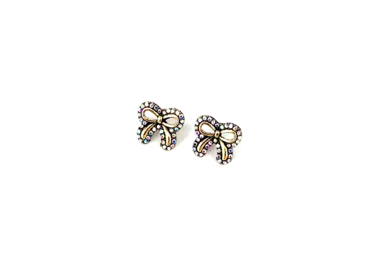 WESTERN CRYSTAL RIBBON EARRINGS