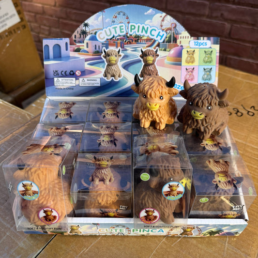 Crunchy Highland Cow Squishy 12/pk | A062