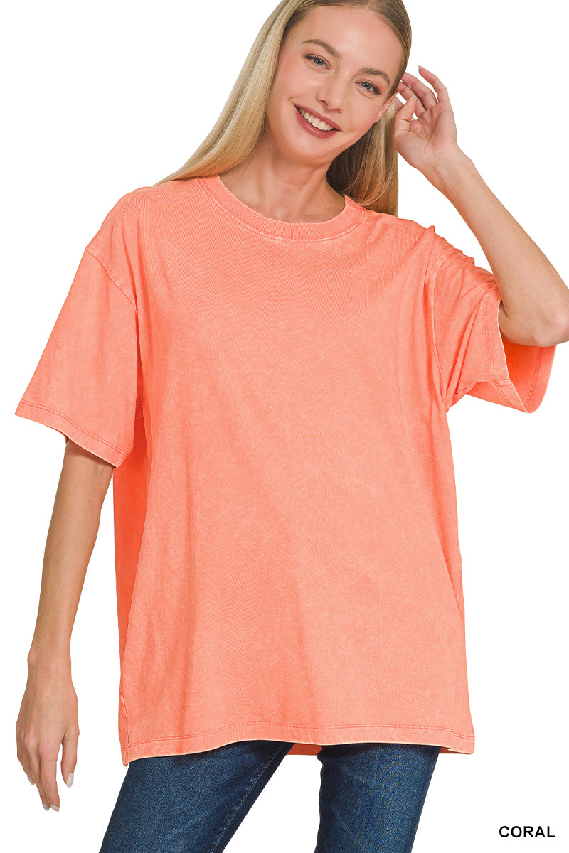 Zenana Acid Wash Tee