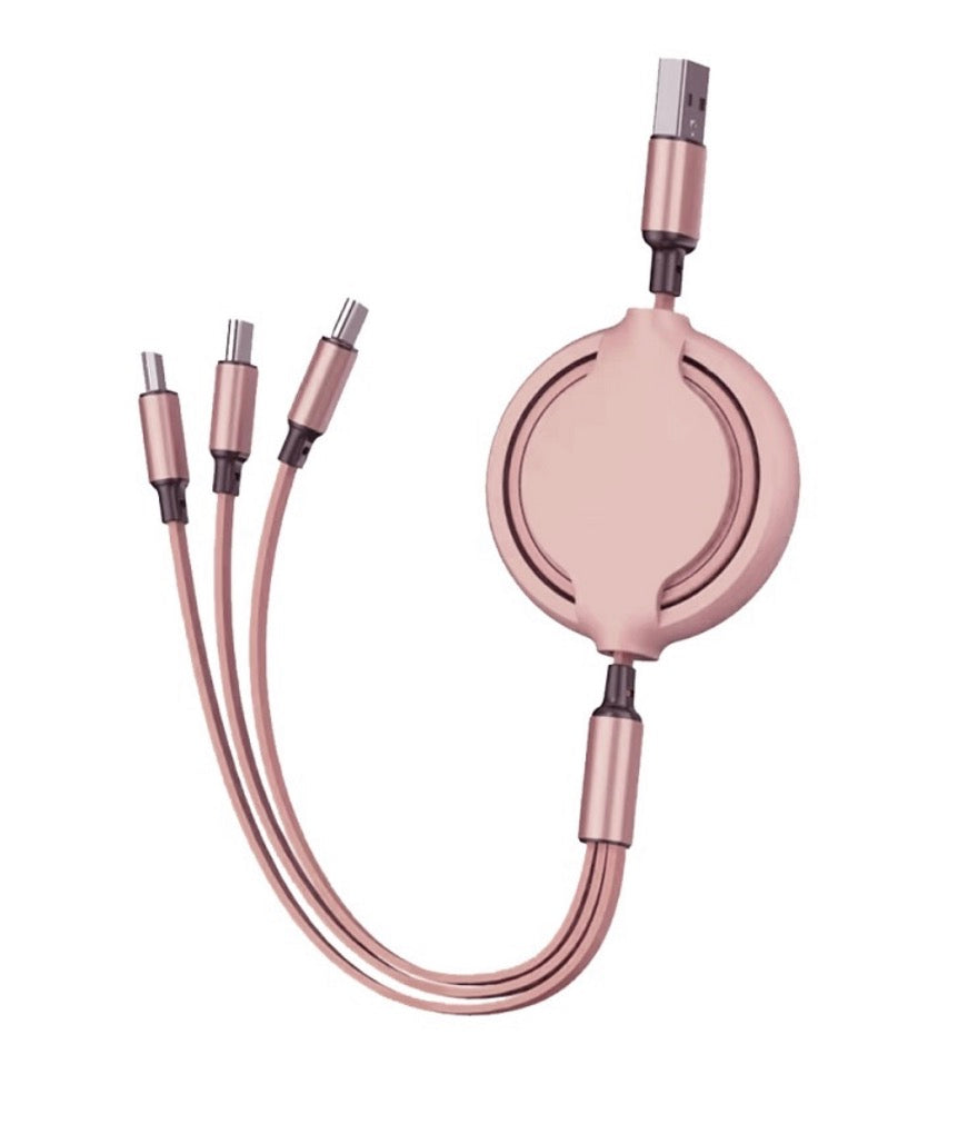 Retractable 3-in-1 Fast charging cable