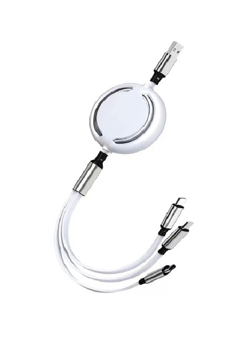 Retractable 3-in-1 Fast charging cable