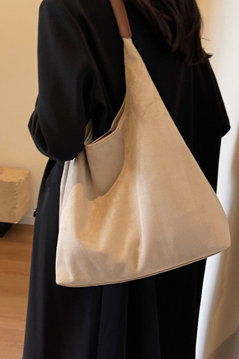 Suede duo hobo tote bag
