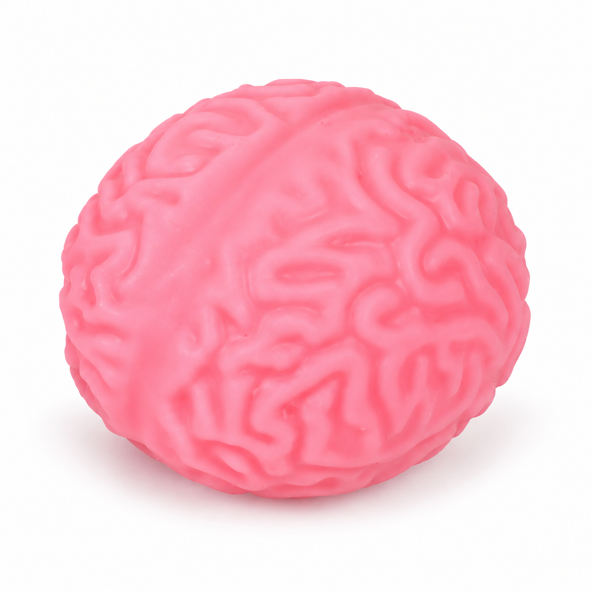 Pink Brain Squishy on white background