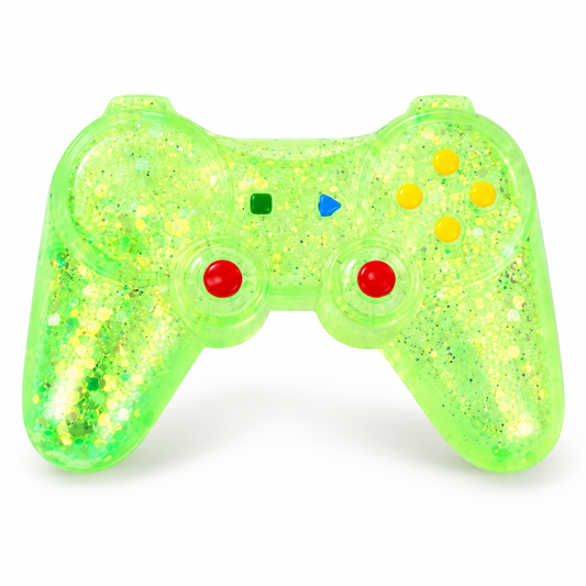 Glitter Game Controller Squishy on white background