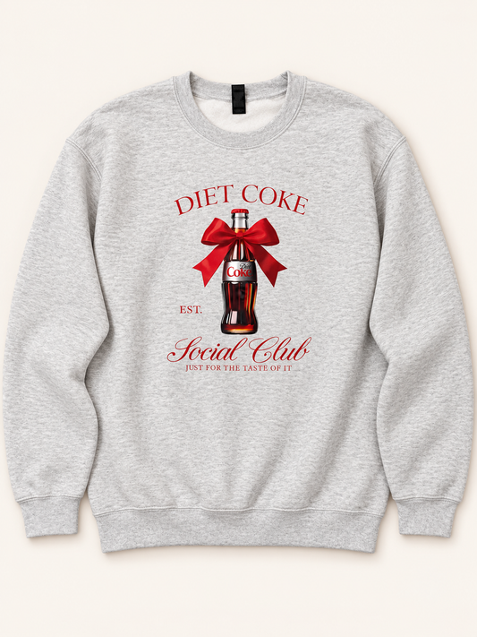 Diet Coke Social Club Crewneck in ash gray