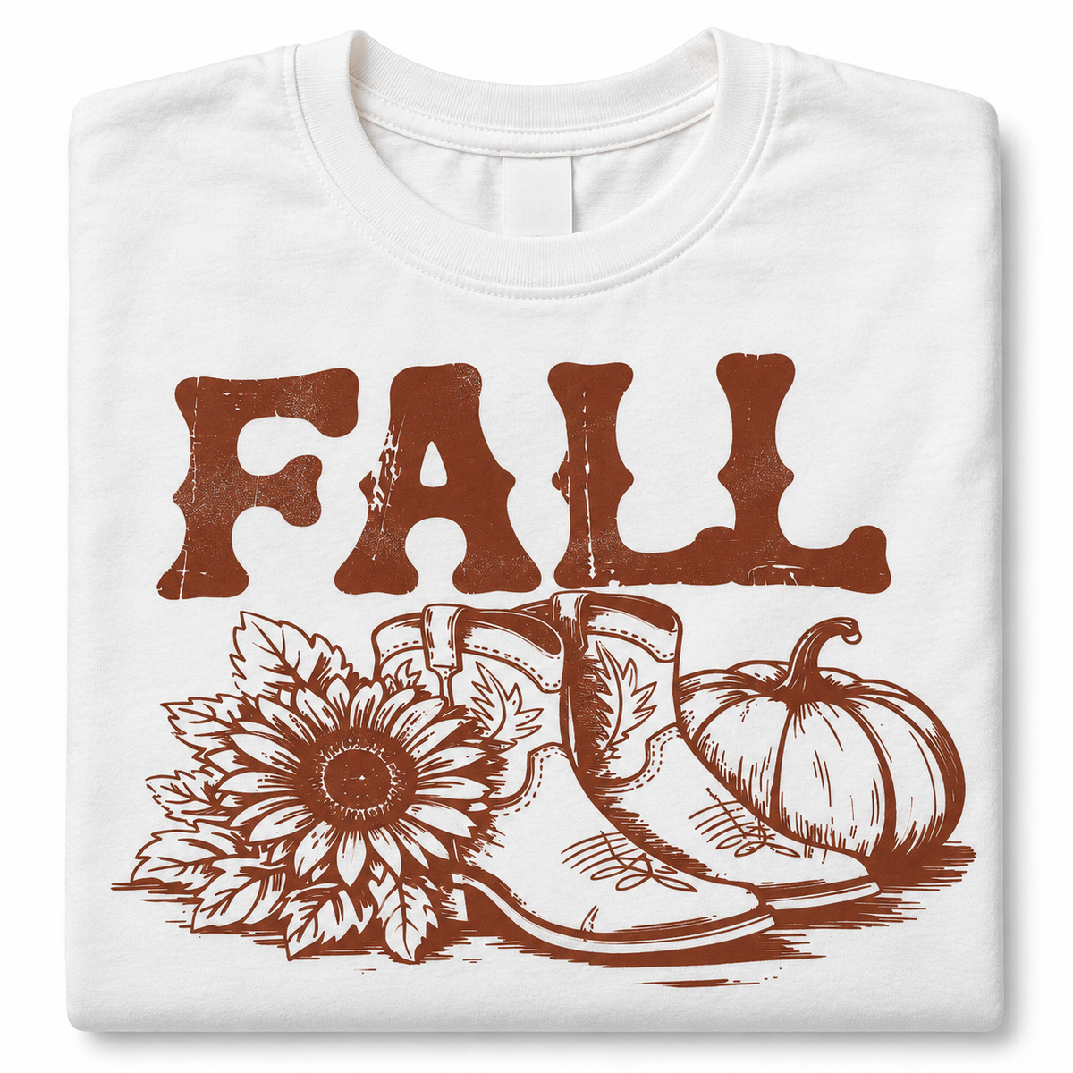 Fall Boots and Sunflower Tee mockup