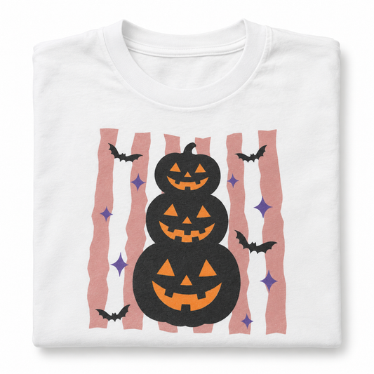 Stacked Jack-o’-Lantern Tee mockup