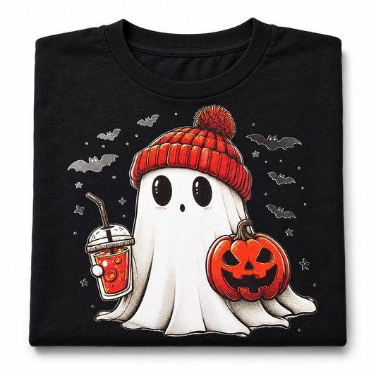 Ghost Pumpkin and Coffee Tee