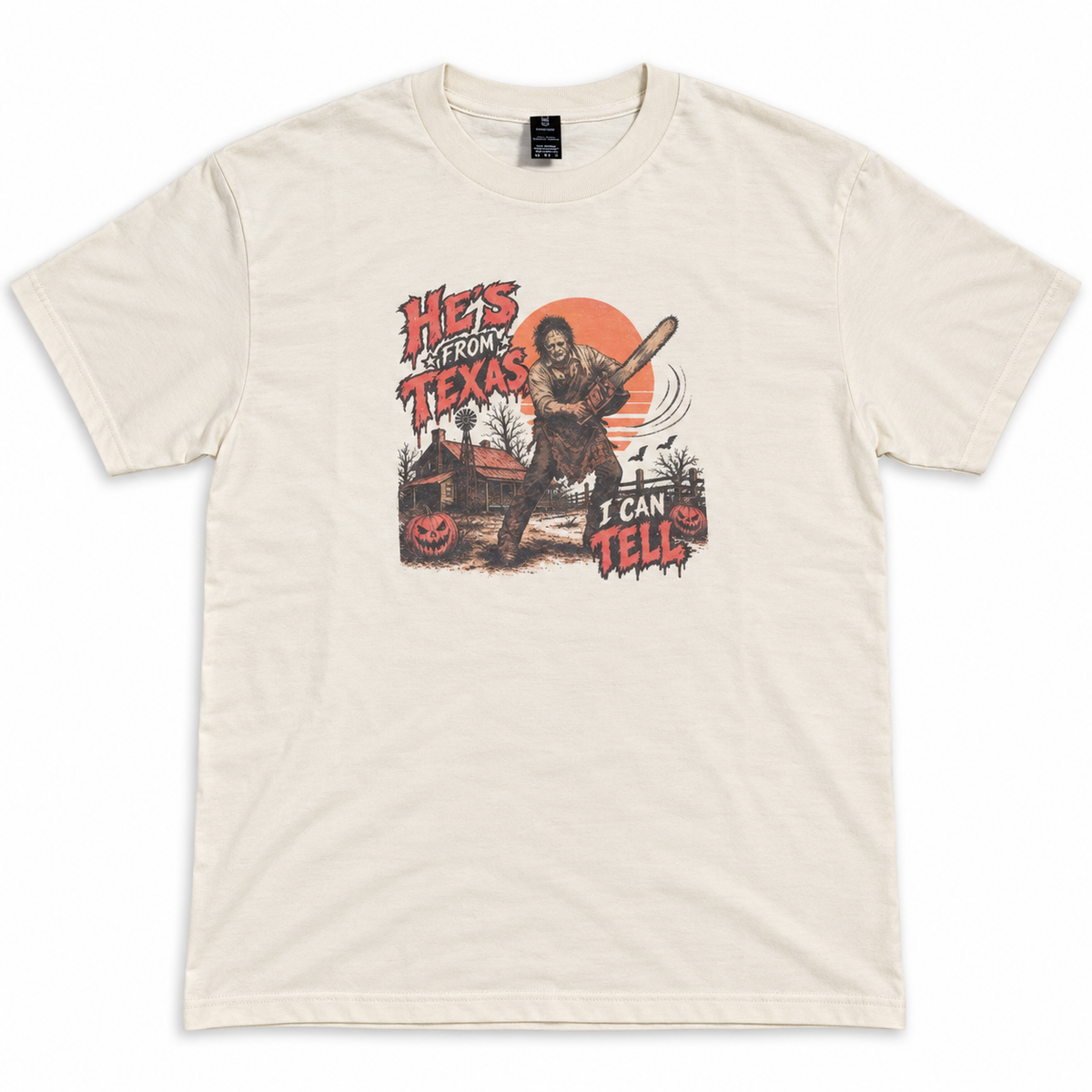 He’s From Texas Halloween Tee — full shirt view