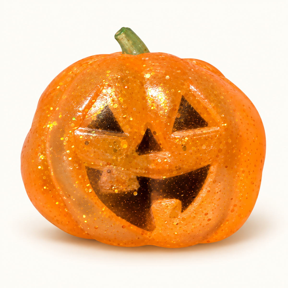 Orange Glitter Jack-o’-Lantern Squishy