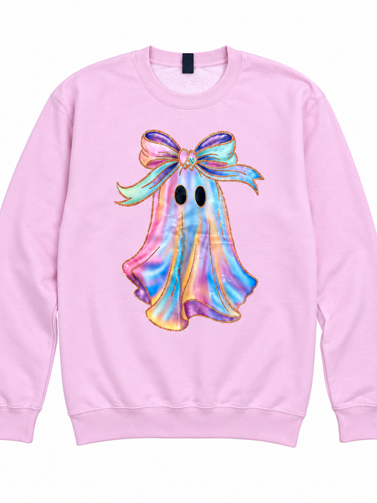 Pink Rainbow Ghost Sweatshirt mockup