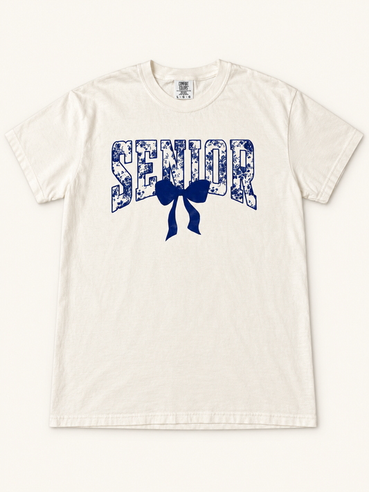 Senior Floral Bow Tee, size Large
