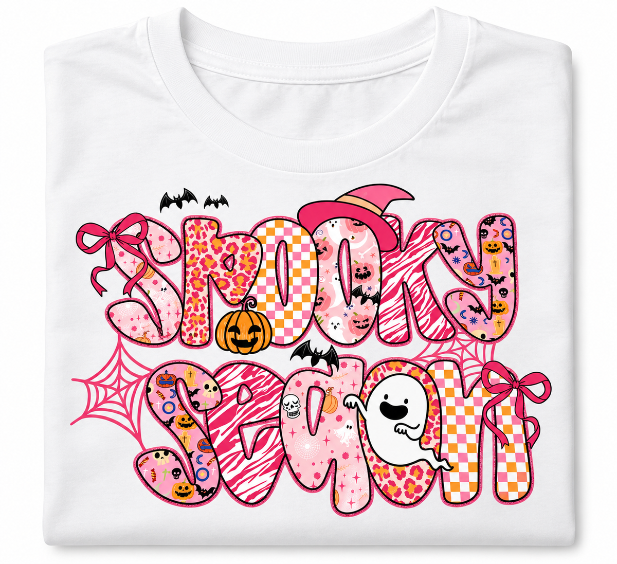 Pink Spooky Season Custom Tee mockup