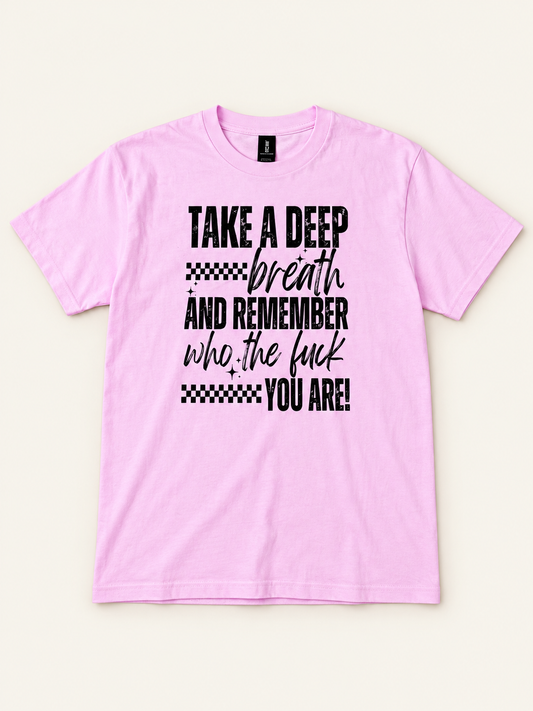 Take a Deep Breath Tee in light pink