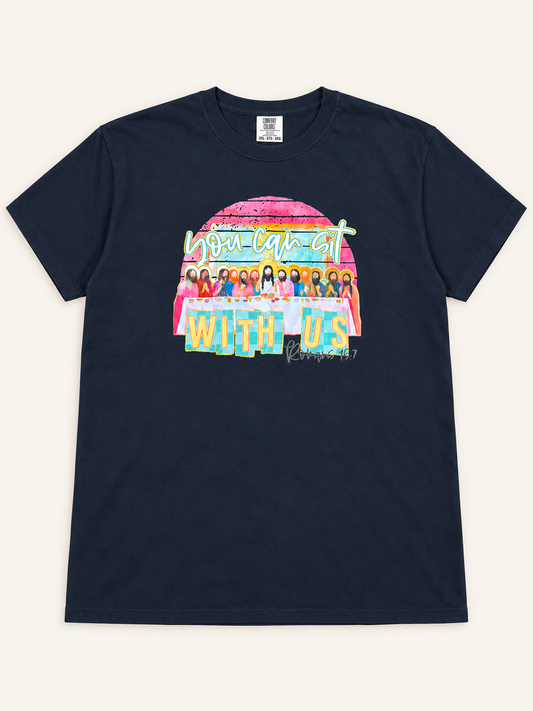You Can Sit With Us Romans 15:7 Tee, size 2X